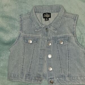Classic Blue Kids Denim Vest Sleeveless Design